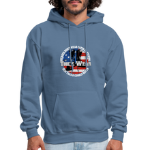 Load image into Gallery viewer, Heroes Don&#39;t Wear Capes Hoodie - denim blue
